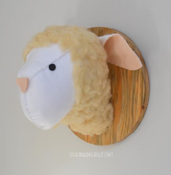 Cabeça de Ovelha Falsa Taxidermia Cabeça animal