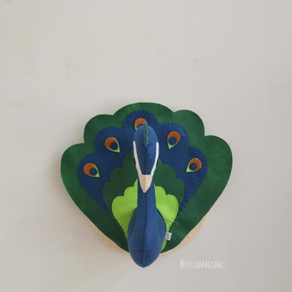 Cabeça de Pavão Falsa Taxidermia Cabeça animal
