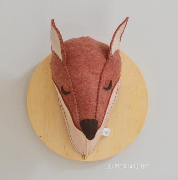 Cabeça de raposa Falsa Taxidermia Cabeça animal