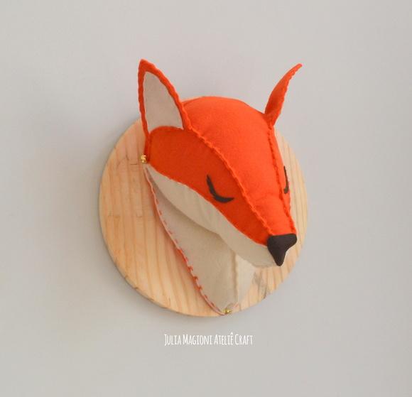 Cabeça de raposa Falsa Taxidermia Cabeça animal