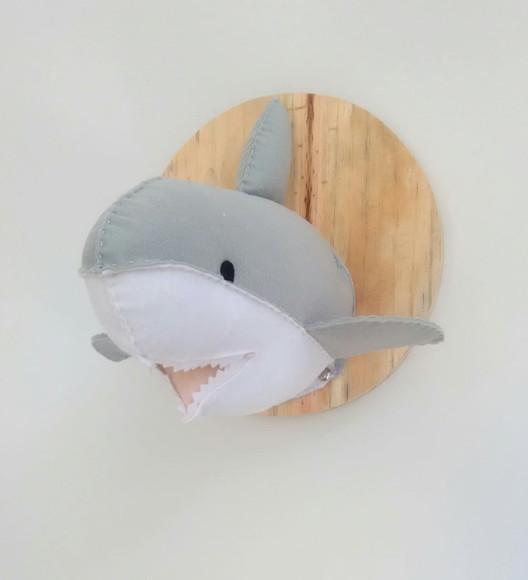 Cabeça de Tubarão Falsa Taxidermia