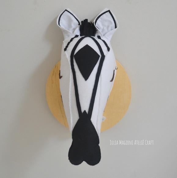 Cabeça de Zebra Falsa Taxidermia Cabeça animal