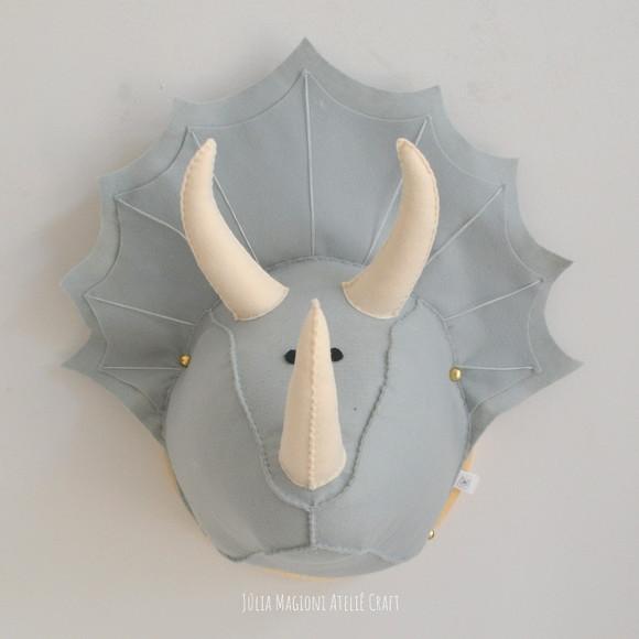 Dinossauro Triceratops Falsa Taxidermia Cabeça animal