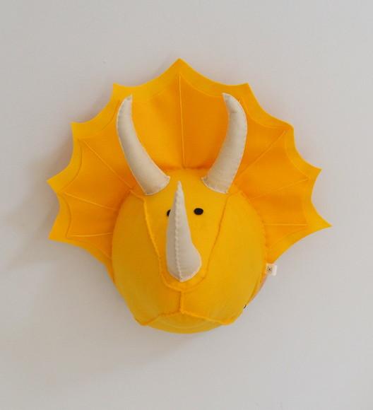 Dinossauro Triceratops Falsa Taxidermia Cabeça animal