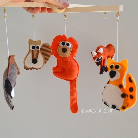 Móbile para berço - Animais da Fauna Brasileira