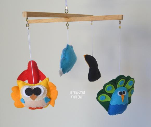 Móbile para berço Aves