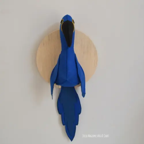 Arara Azul Falsa Taxidermia Cabeça animal