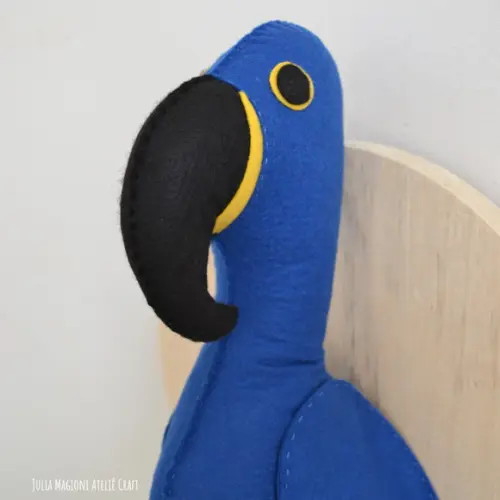 Arara Azul Falsa Taxidermia Cabeça animal