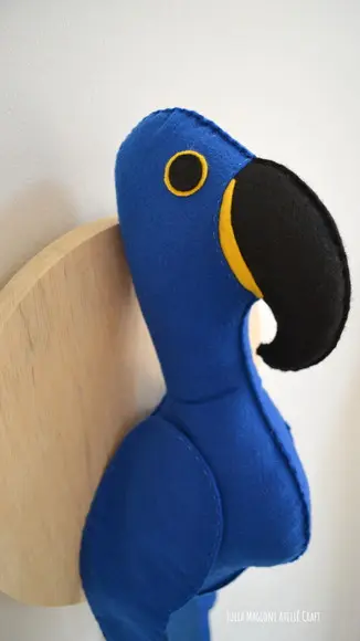 Arara Azul Falsa Taxidermia Cabeça animal