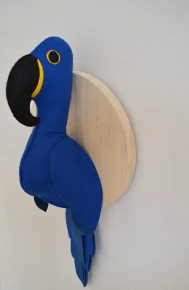 Arara Azul Falsa Taxidermia Cabeça animal