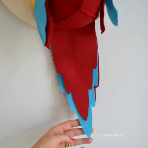 Arara Vermelha Falsa Taxidermia Cabeça animal