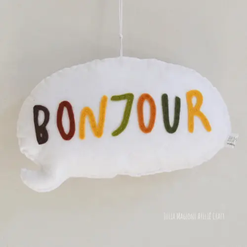 Balão de fala Bonjour