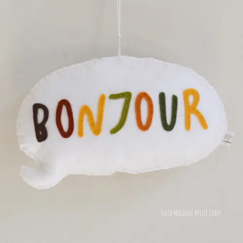Balão de fala Bonjour