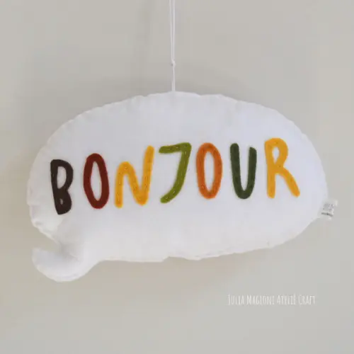 Balão de fala Bonjour