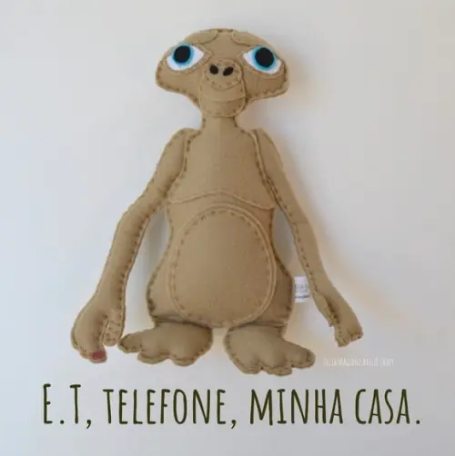 Boneco de Feltro E.t o Extra Terrestre