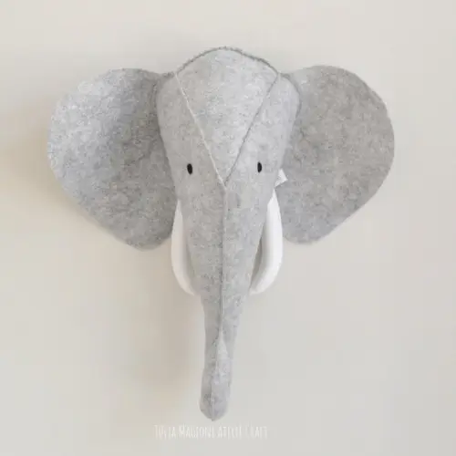 Cabeça de Elefante Falsa Taxidermia Cabeça animal