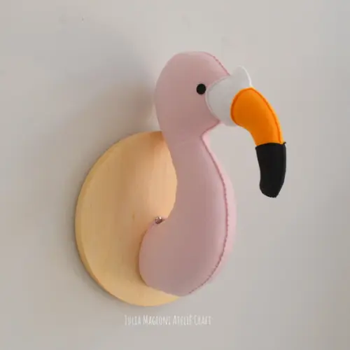 Cabeça de flamingo Falsa Taxidermia Cabeça animal