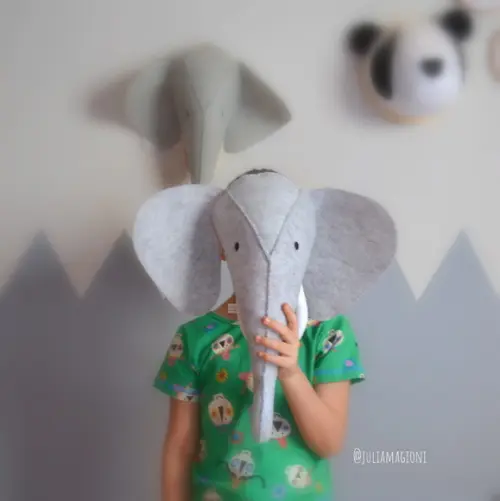 Cabeça de Elefante Falsa Taxidermia Cabeça animal