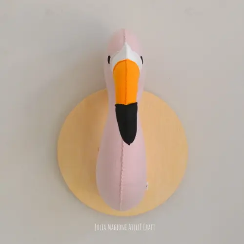 Cabeça de flamingo Falsa Taxidermia Cabeça animal