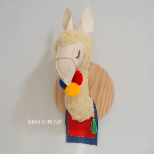 Cabeça de Lhama Falsa Taxidermia Cabeça animal