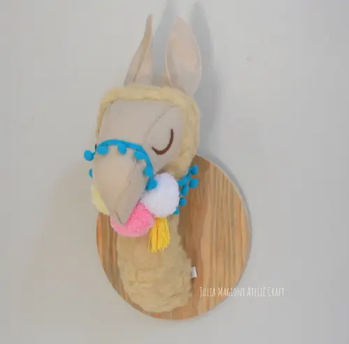 Cabeça de Lhama Falsa Taxidermia Cabeça animal