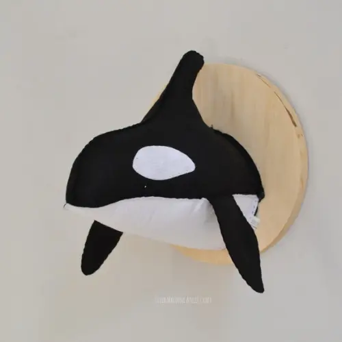 Cabeça de Orca Falsa Taxidermia