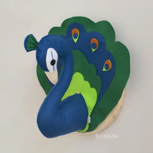 Cabeça de Pavão Falsa Taxidermia Cabeça animal