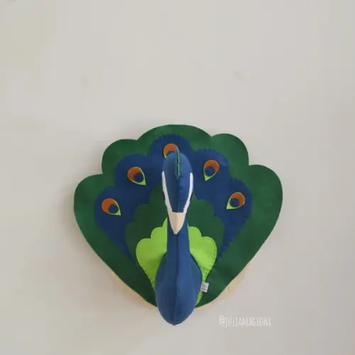 Cabeça de Pavão Falsa Taxidermia Cabeça animal