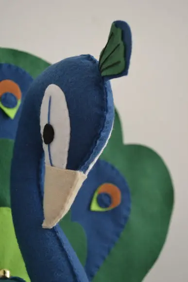 Cabeça de Pavão Falsa Taxidermia Cabeça animal
