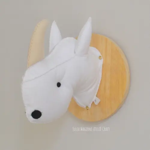 Cabeça de Rinoceronte Branca Falsa Taxidermia Cabeça animal