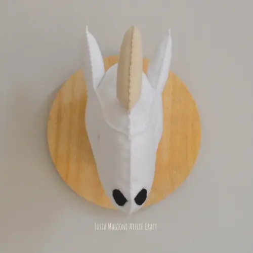 Cabeça de Rinoceronte Branca Falsa Taxidermia Cabeça animal
