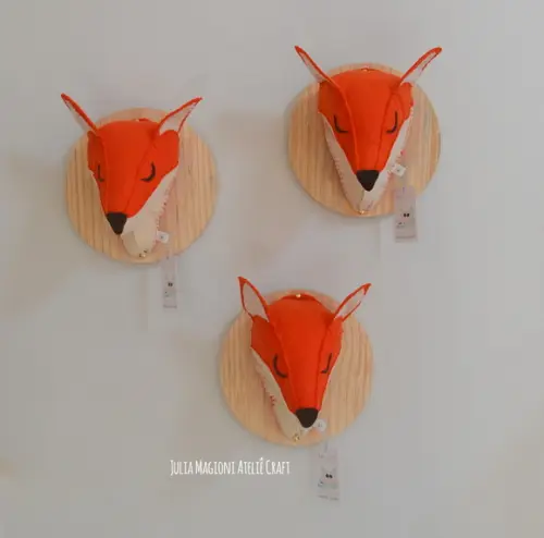 Cabeça de raposa Falsa Taxidermia Cabeça animal