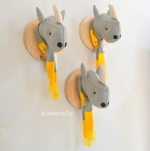 Cabeça de rinoceronte Falsa Taxidermia Cabeça animal