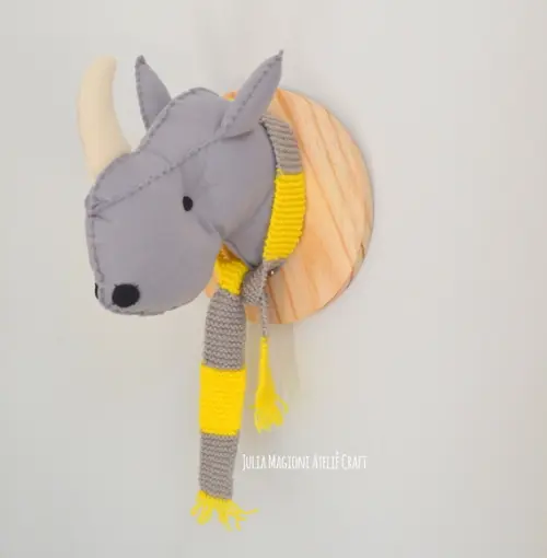 Cabeça de rinoceronte Falsa Taxidermia Cabeça animal