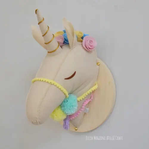 Cabeça de Unicórnio Falsa Taxidermia Cabeça animal