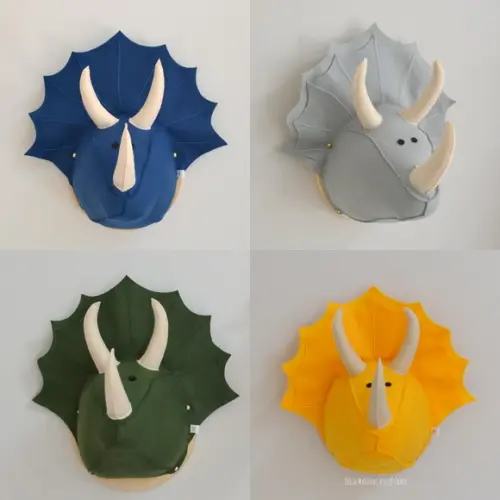 Dinossauro Triceratops Falsa Taxidermia Cabeça animal