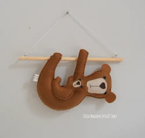 Enfeite Mamãe Ursa e Filhote