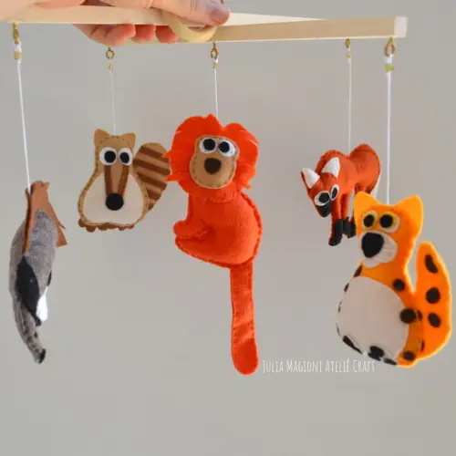 Móbile para berço - Animais da Fauna Brasileira