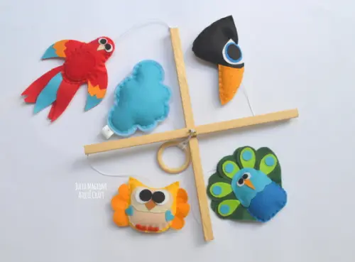 Móbile para berço Aves