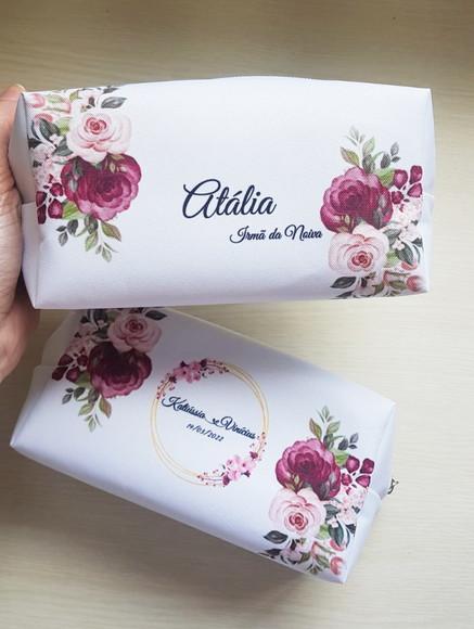 Bolsinha Marsala Floral Box