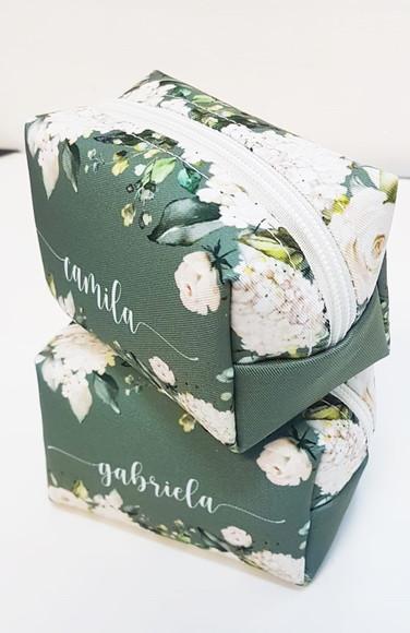 Bolsinha Madrinha Personalizada Box P Cor de Fundo Escura