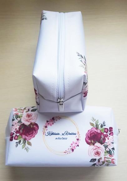 Bolsinha Marsala Floral Box
