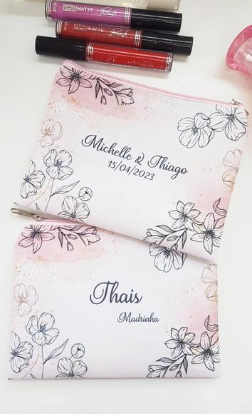 Bolsinha Personalizada Casamento Rosa