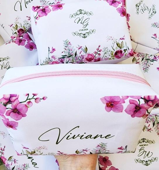 Kit 10 Necessaire Personalizada Rosa