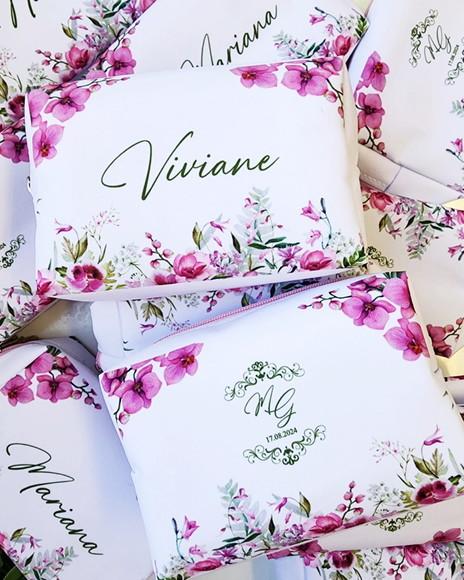 Kit 10 Necessaire Personalizada Rosa
