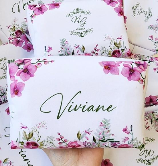 Kit 10 Necessaire Personalizada Rosa