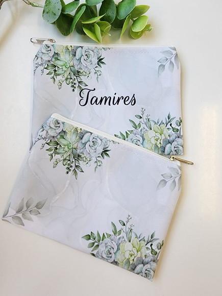 Kit 20 Necessaire Floral Casamento (slim)