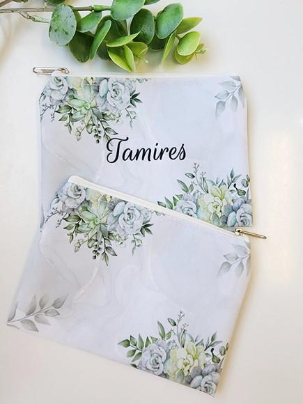 Kit 20 Necessaire Floral Casamento (slim)