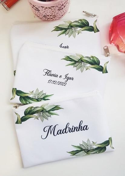 Kit 20 Necessaire Floral Casamento (slim)