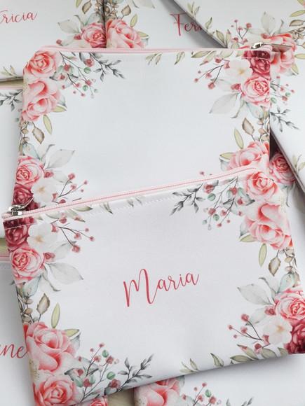 Kit 20 Necessaire Floral Casamento (slim)